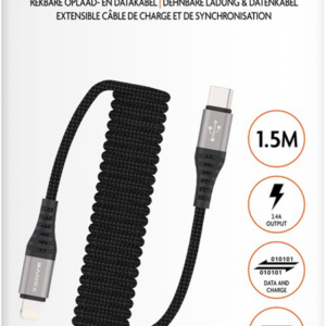 XSSIVE SPRING STRETCHABLE CABLE TYPE-C TO IPHONE 1.5M XSS-SC-CL