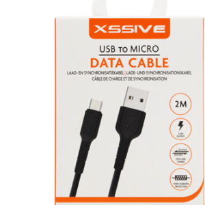 XSSIVE MICRO USB CABLE 2M XSS-PVC200M - BLACK