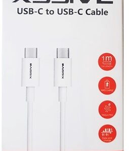 XSSIVE TYPE-C TO TYPE-C CABLE 1M XSS-PVC100CC -WHITE