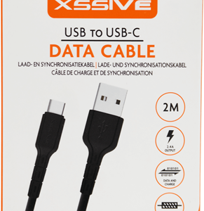 XSSIVE USB CABLE TYPE-C 2M XSS-PVC200C - BLACK