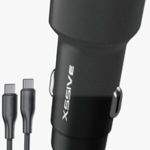 XSSIVE 48W QC3.0 FAST CAR CHARGER WITH CC CABLE XSS-CC40C - BLACK