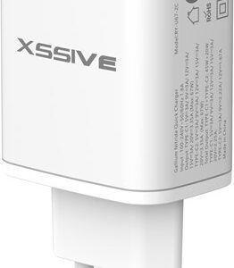 XSSIVE GAN 67W PDW QUICK CHARGER 2-C XSS-AC72CCW - WHITE