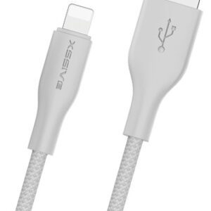 XSSIVE TPE BRAIDED CABLE FOR IPHONE 30CM XSS-TPEBR30L - WHITE