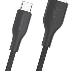 XSSIVE TPE BRAIDED CABLE TYPE-C 30CM XSS-TPEBR30C - BLACK