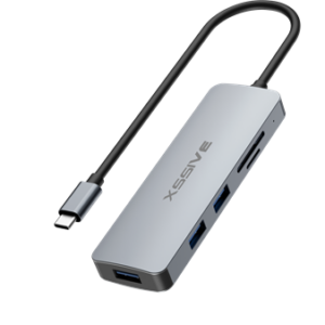 XSSIVE FIVE IN ONE USB  HUB  TO USB - C XSS- HUB5