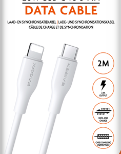 XSSIVE TPE BRAIDED SERIES 27W TYPE-C TO 8 PIN CABLE 2M XSS-TPEBR2MCL - WHITE