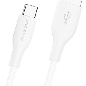XSSIVE TPE BRAIDED USB TO TYPE-C CABLE 1M XSS-TPEBR1MC USB-C - WHITE
