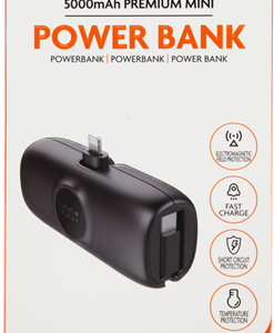 XSSIVE PREMIUM MINI POWER BANK FOR IPHONE WITH USB-C CABLE 5000MAH XSS-PB40L BLACK