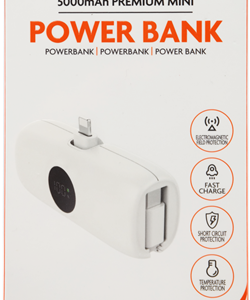 XSSIVE PREMIUM MINI POWER BANK FOR IPHONE WITH USB-C CABLE 5000MAH XSS-PB40L WHITE