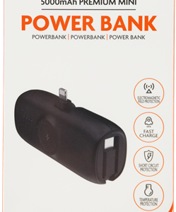 XSSIVE PREMIUM MINI POWERBANK FOR IWATCH & IPHONE WITH USB-C CABLE 5000MAH XSS-PB41L BLACK