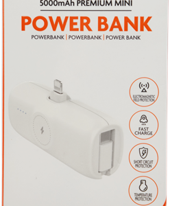 XSSIVE PREMIUM MINI POWERBANK FOR IWATCH & IPHONE WITH USB-C CABLE 5000MAH XSS-PB41L WHITE