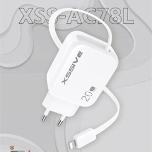 XSSIVE 20W PD GAN FAST CHARGER WITH RETRACTABLE 8-PIN CABLE XSS-AC78L