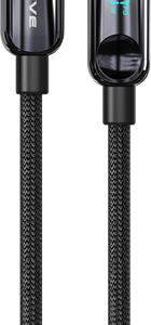 XSSIVE BRAIDED 100W USB-C TO USB-C CABLE WITH DISPLAY 1M XSS-BRDIG1M CC