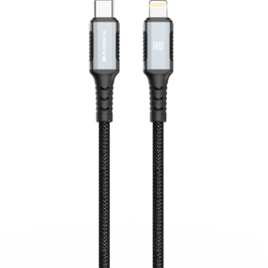 XSSIVE BRAIDED USB-C TO 8-PIN CABLE 1M XSS-BR-CL-B-1M - BLACK
