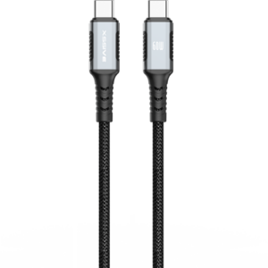 XSSIVE BRAIDED USB-C TO USB-C CABLE 1M XSS-BR-CC-B-1M - BLACK