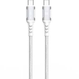 XSSIVE BRAIDED USB-C TO USB-C CABLE 1M XSS-BR-CC-W-1M - WHITE