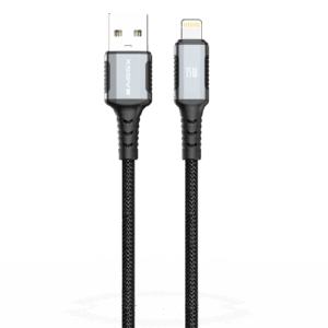 XSSIVE BRAIDED 15W USB-A TO 8-PIN CABLE XSS-BR-AL-B 2M - BLACK