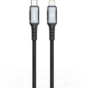 XSSIVE BRAIDED 30W USB-C TO 8 PIN CABLE XSS-BR-CL-B 2M - BLACK