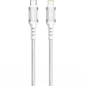 XSSIVE BRAIDED 30W USB-C TO 8 PIN CABLE XSS-BR-CL-W 2M - WHITE