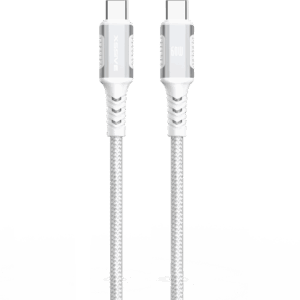 XSSIVE BRAIDED 60W USB-C TO USB-C CABLE XSS-BR-CC-W 2M - WHITE