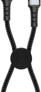 XSSIVE BRAIDED CABLE 30W USB-C TO 8-PIN XSS-BR-CL-B-30CM - BLACK