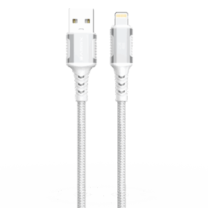XSSIVE BRAIDED USB-A TO 8-PIN CABLE 1M XSS-BR-AL-W-1M - WHITE