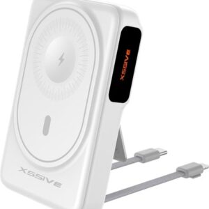 XSSIVE MAGNETIC WIRELESS POWERBANK INCL. CABLE 10,000 MAH XS-PB43W - WHITE