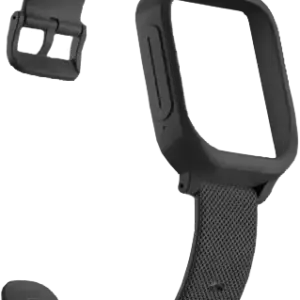 SILICONE SMART WATCH BAND WITH CASE FOR XSS-KSW1 - BLACK