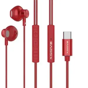 XSSIVE STEREO HEADPHONES TYPE-C XSS-EP18 - RED