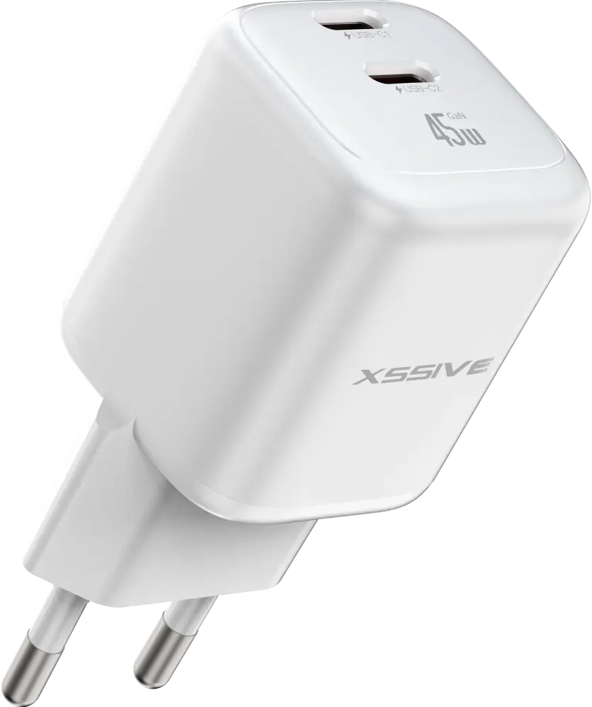 XSSIVE 45W MINI DUAL USB-C GAN FAST CHARGER XSS-AC41