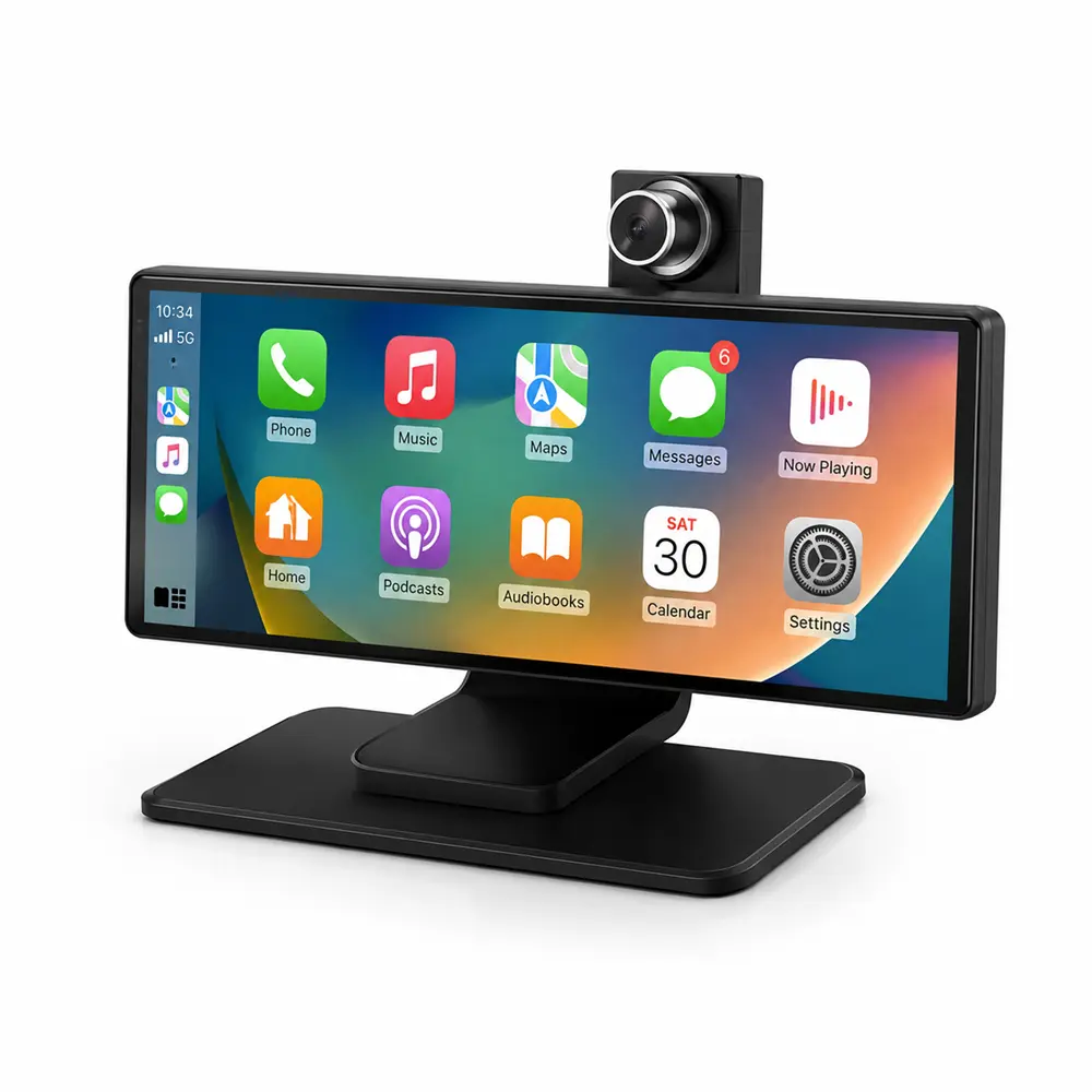 XSSIVE 10″ WIRELESS CAR DISPLAY WITH BUILT-IN DASH CAM XSS-CPD02