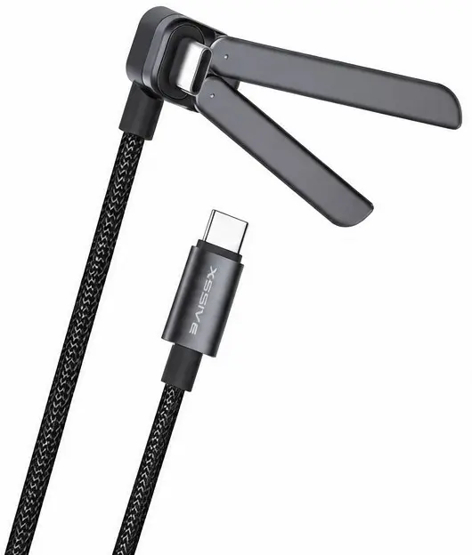 XSSIVE 240W CHARGING USB-C TO USB-C CABLE WITH STAND XSS-STCC-1M