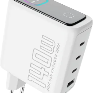 XSSIVE 140W PD GAN FAST CHARGER WITH SMART DISPLAY XSS-AC89 - WHITE