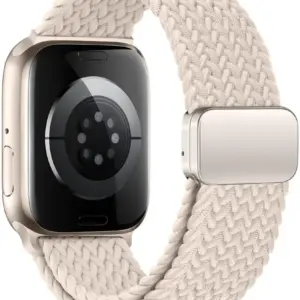 XSSIVE BRAIDED STRETCH WATCH STRAP FOR iWATCH 38/40/41/42MM - CREAM