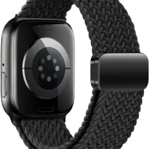 XSSIVE BRAIDED STRETCH WATCH STRAP FOR iWATCH 38/40/41/42MM - BLACK