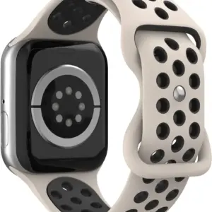 XSSIVE HONEYCOMB SILICONE WATCH STRAP FOR iWATCH 44/45/46/49MM - CREAM