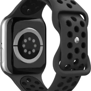 XSSIVE HONEYCOMB SILICONE WATCH STRAP FOR iWATCH 44/45/46/49MM - BLACK