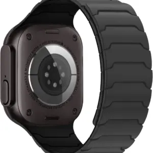 XSSIVE MAGNETIC SILICONE WATCH STRAP FOR iWATCH 44/45/46/49MM - BLACK