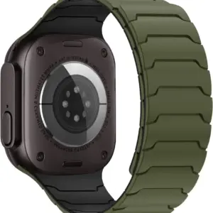 XSSIVE MAGNETIC SILICONE WATCH STRAP FOR iWATCH 44/45/46/49MM - GREEN